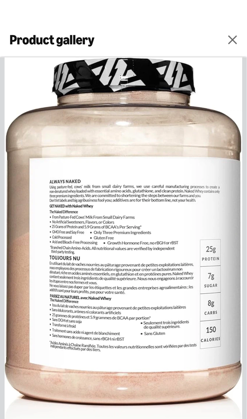Naked Whey Strawberry Protein Powder - 5 lbs - photo 2