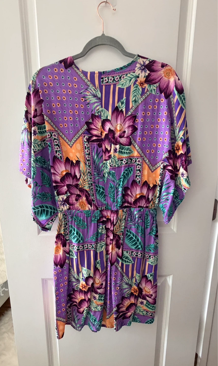 Venus Floral Print V-Neck Dress Size L - photo 2