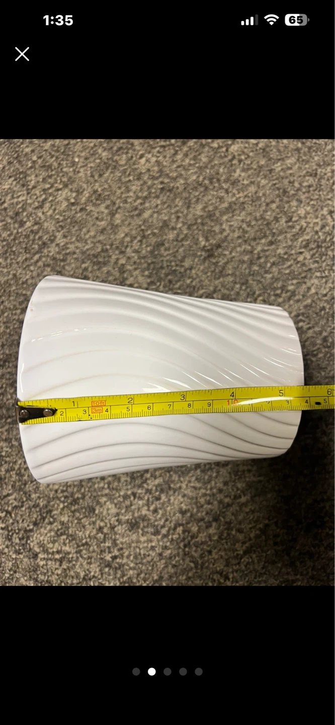 White Swirl Ceramic Pot/Planter - photo 2