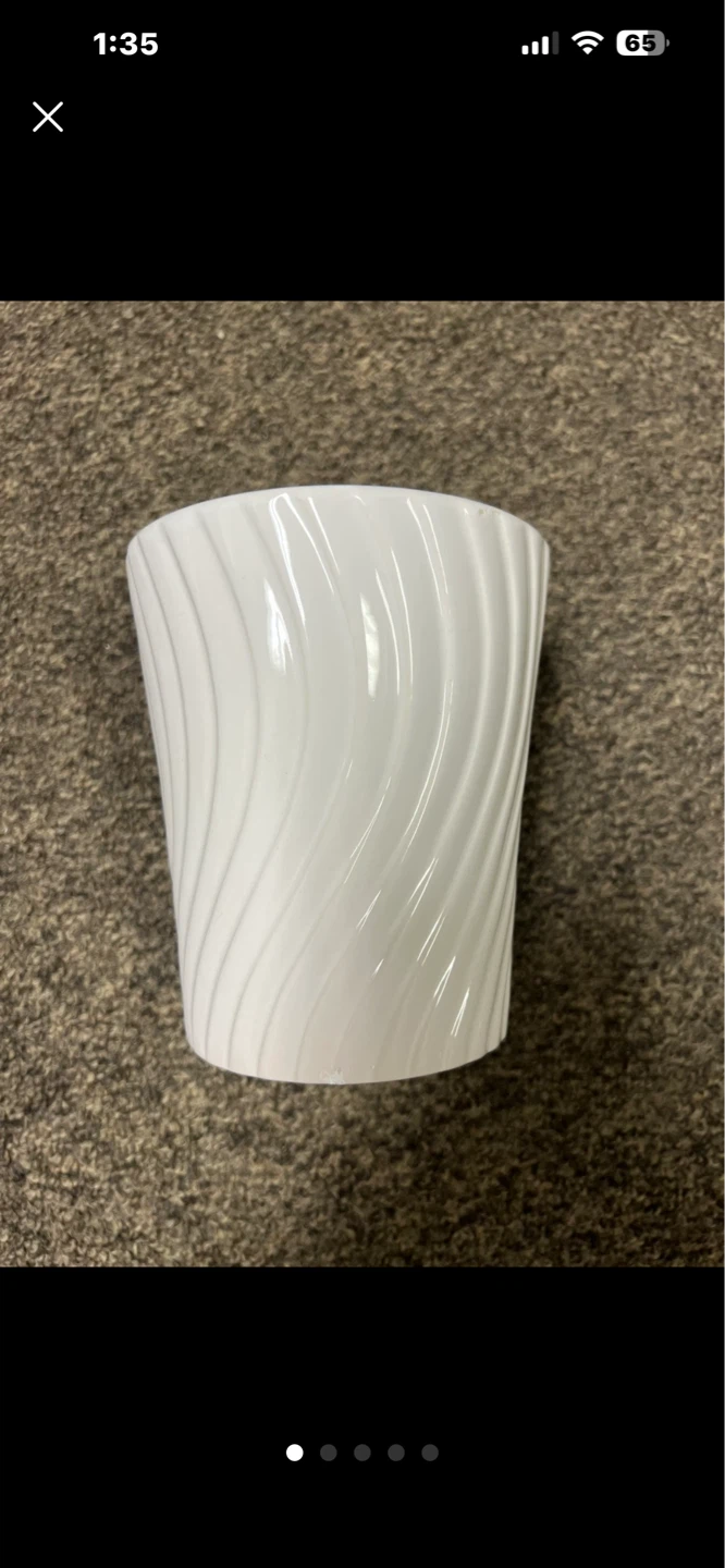 White Swirl Ceramic Pot/Planter