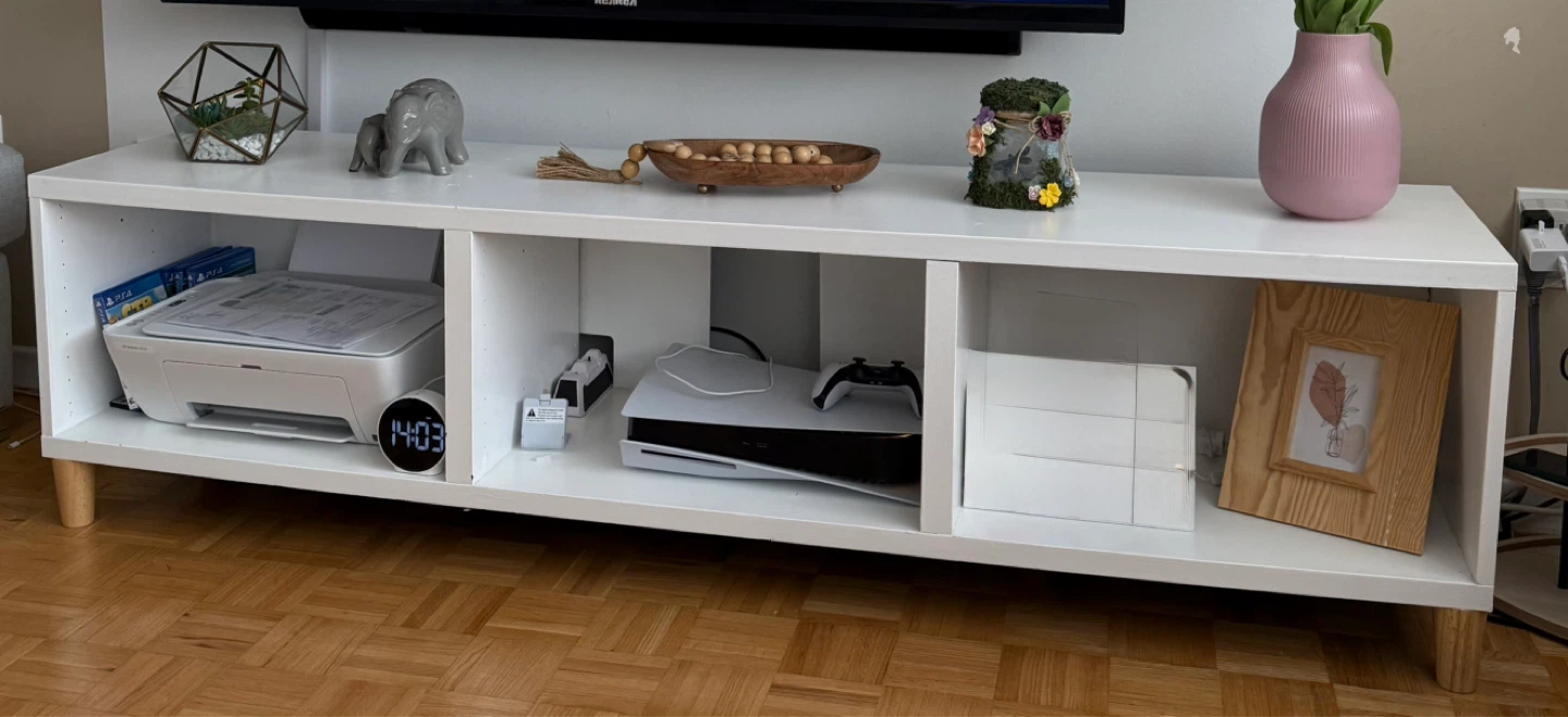 White Entertainment Unit / TV Stand - photo 2