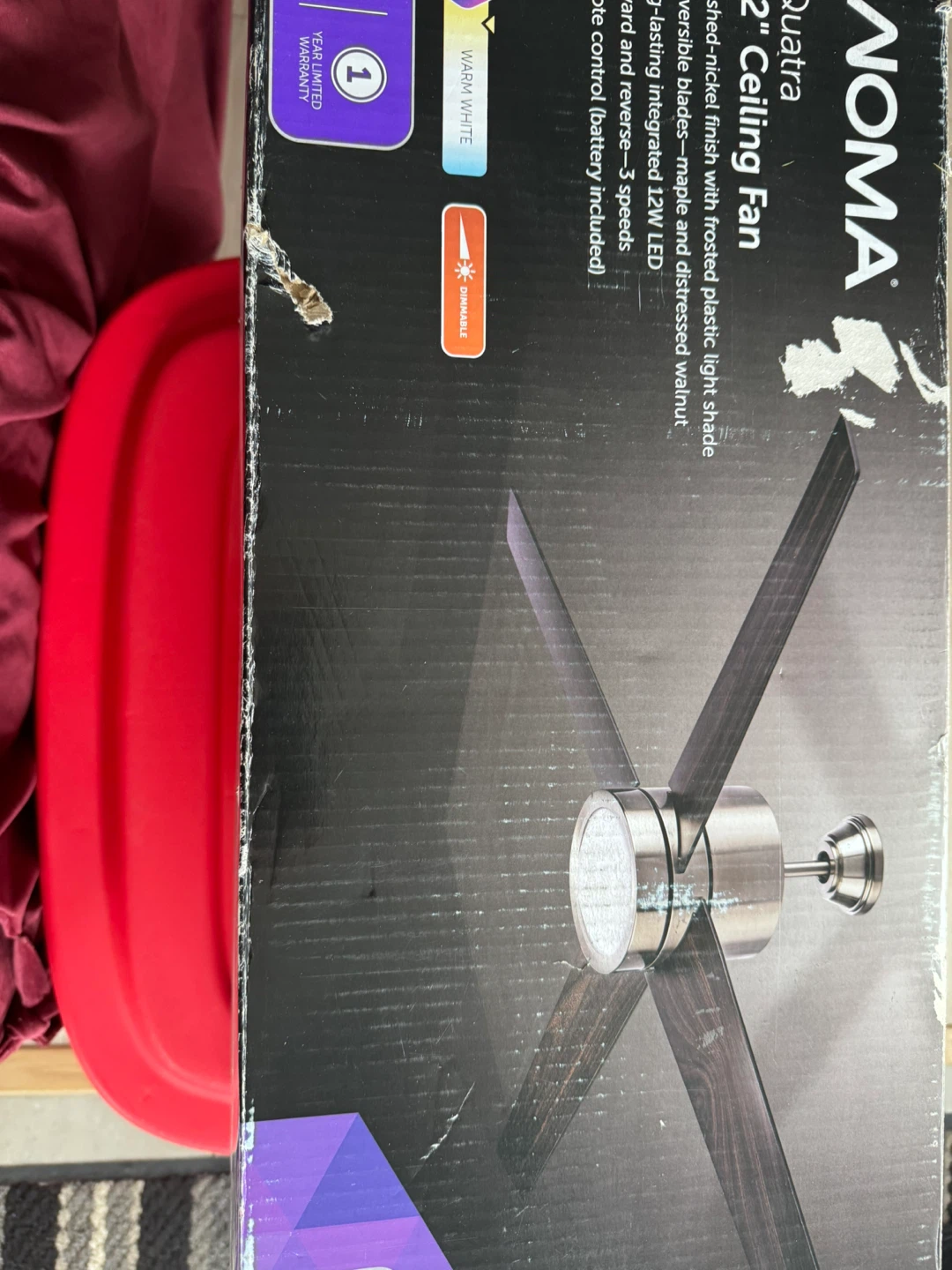 NOMA Quatra 52" Ceiling Fan with LED Light