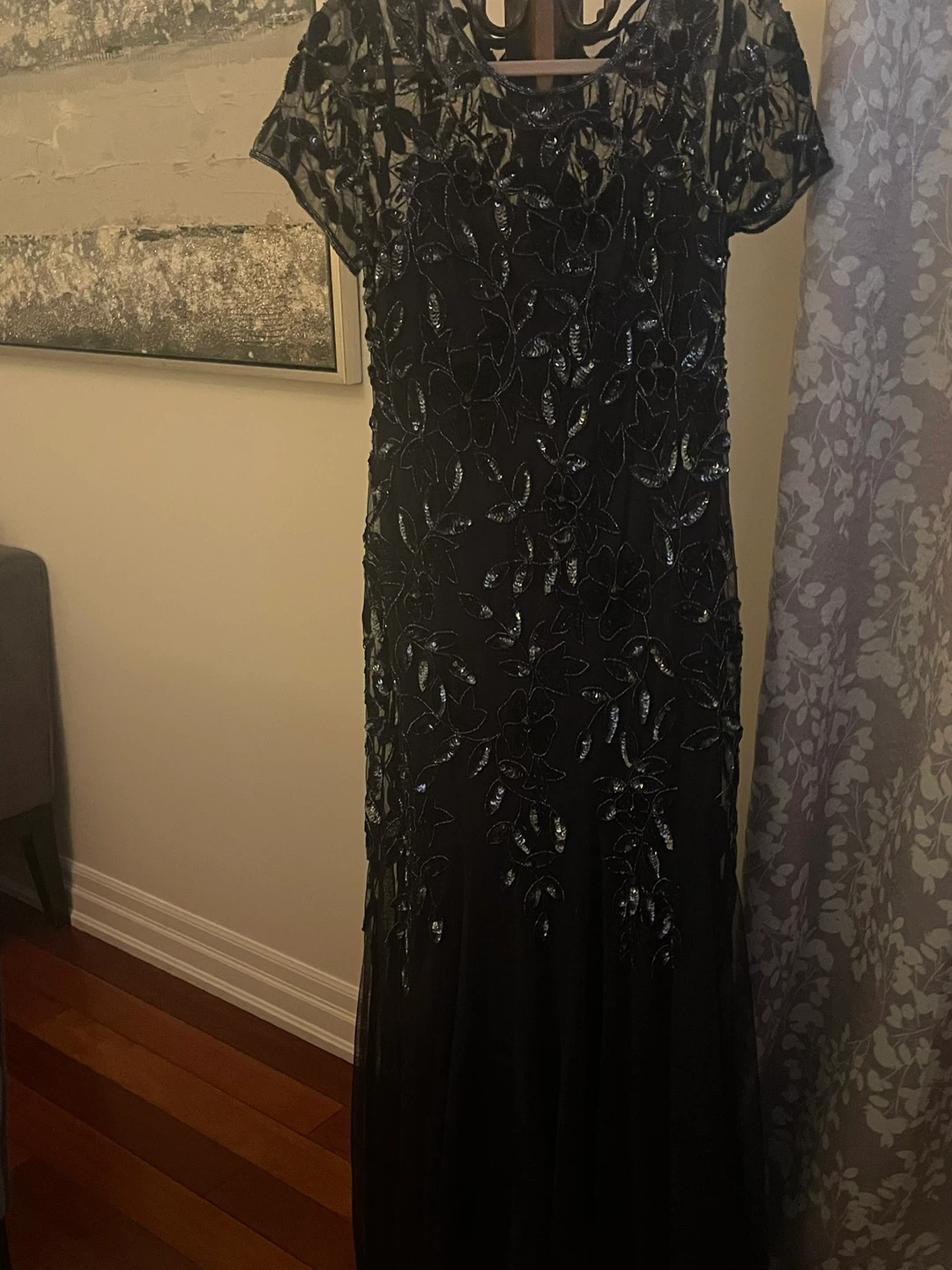 Navy Beaded Evening Gown - photo 5
