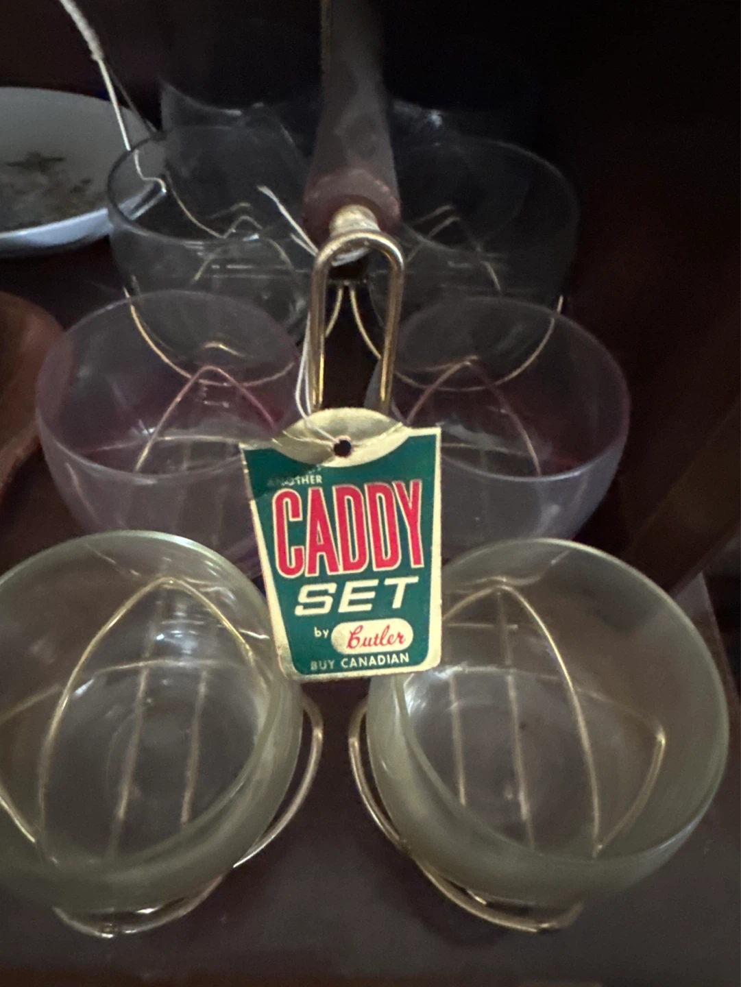 Butler Caddy Set - Glass and Metal