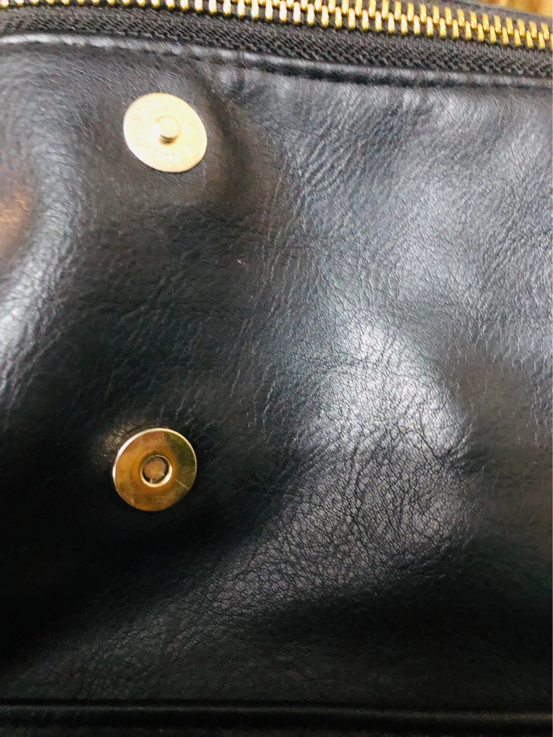 Versace Black Leather Backpack with Gold Greek Key Accent - photo 4