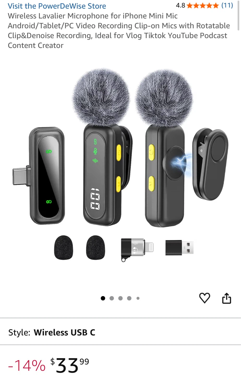 PowerDeWise Wireless Lavalier Mics - photo 2