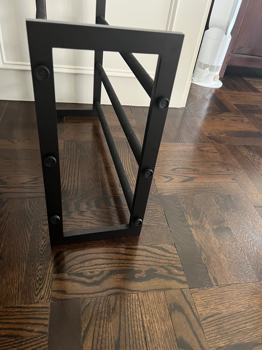 3-tier wood and metal expandable shoe rack - photo 3