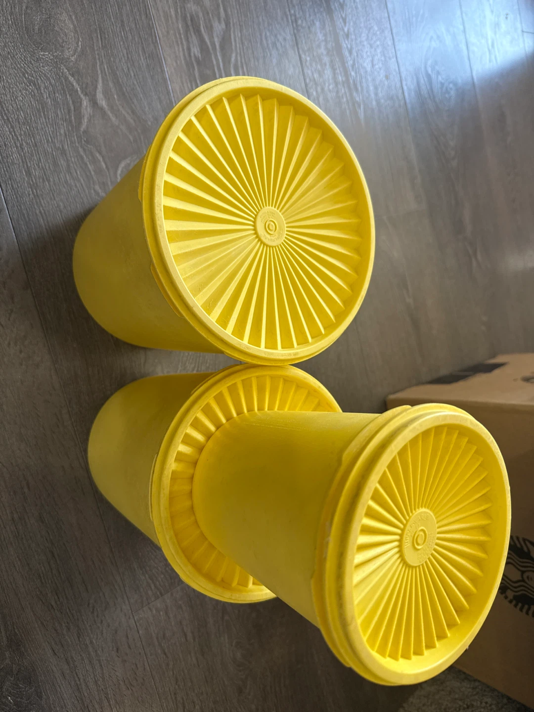 Tupperware Yellow Canisters