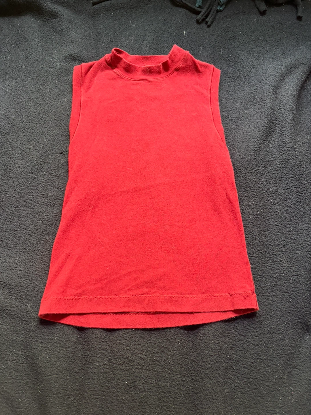 SKIMS Red Mock Neck Sleeveless Top Size S