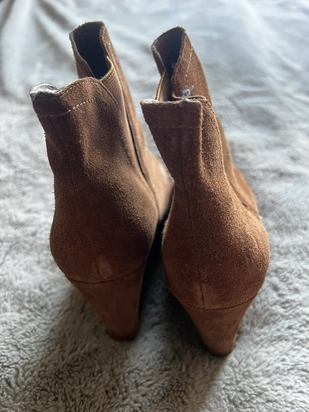 Brown Suede Wedge Ankle Boots - photo 4