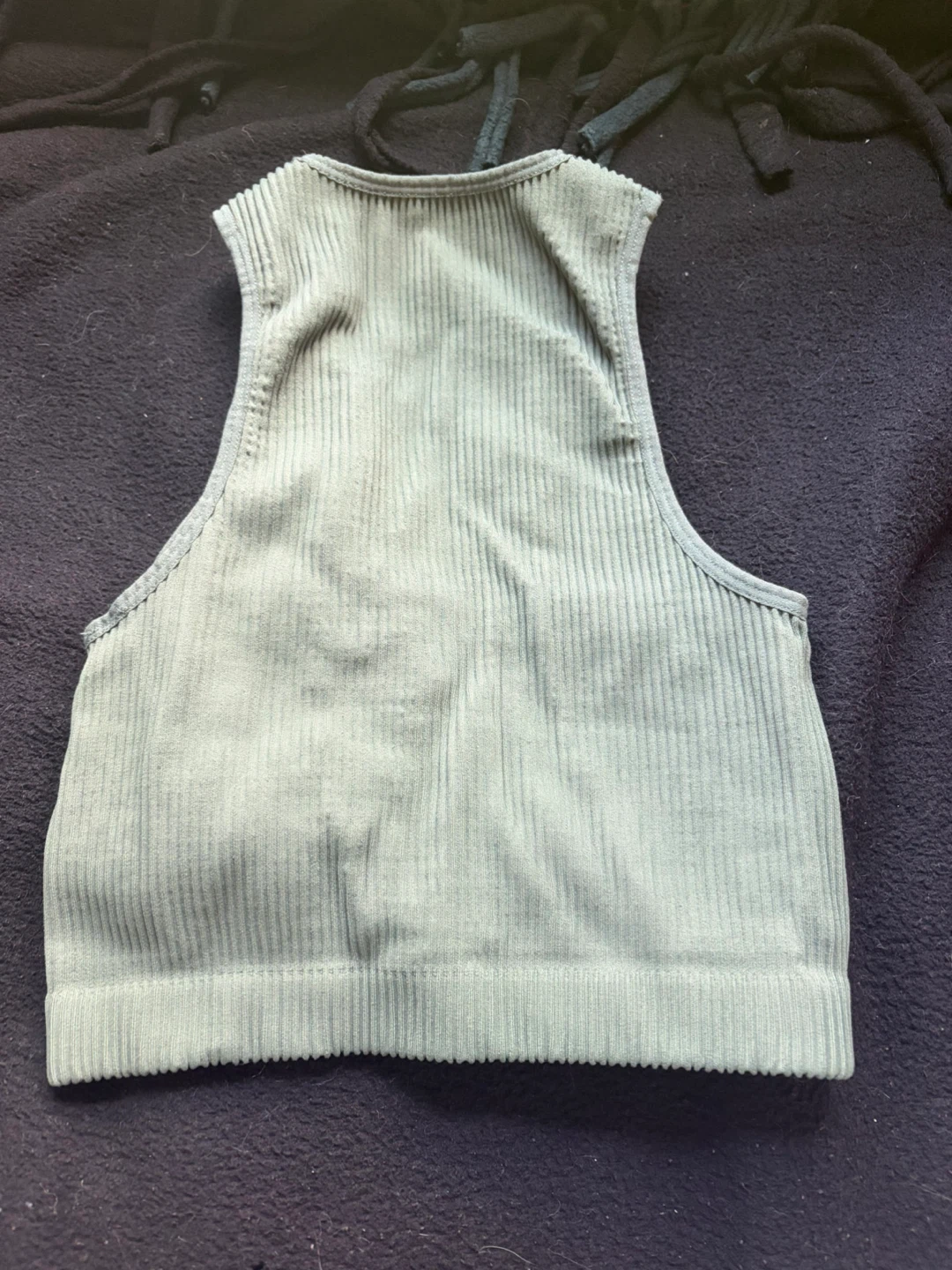 Aerie Ribbed Ruched Cropped Tank Top - photo 2