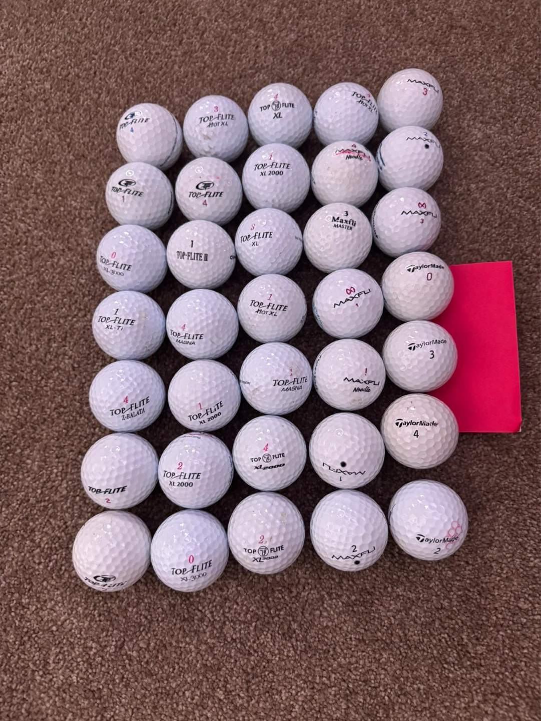 Mixed Golf Balls - Top Flite, Maxfli, TaylorMade