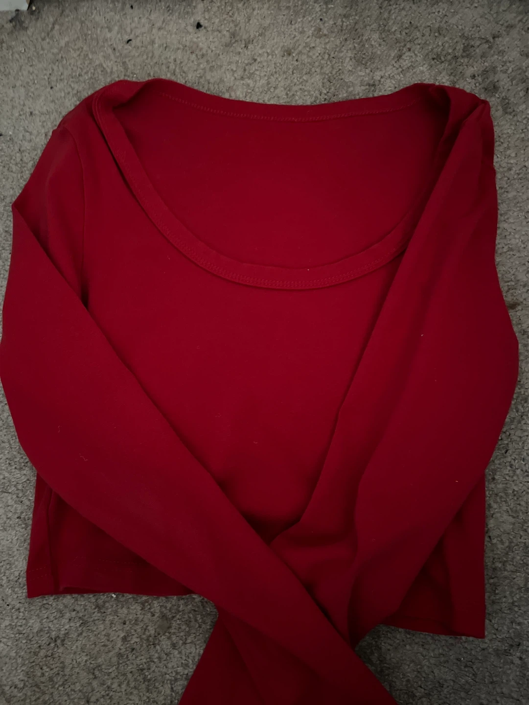 Red Long Sleeve Top