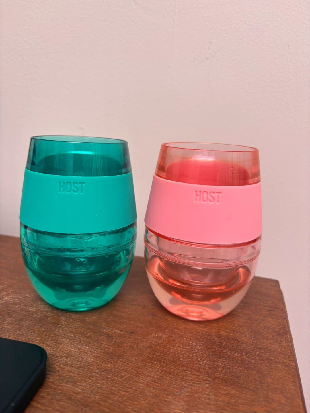 Host Insulated Freezable Wine Glasses (Set of 2, Pink & Teal) - photo 2