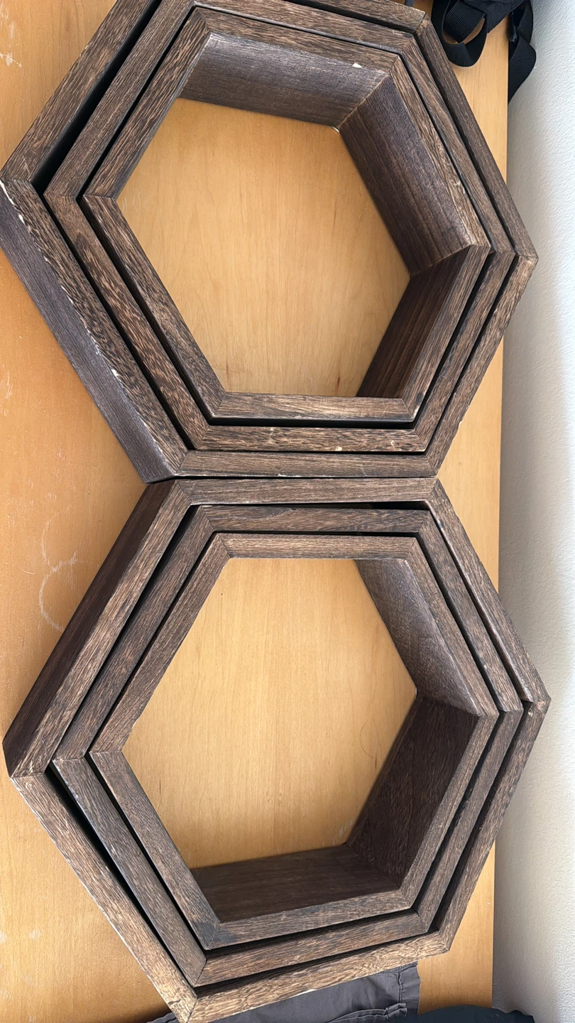 Set of 6 Hexagon Shelves