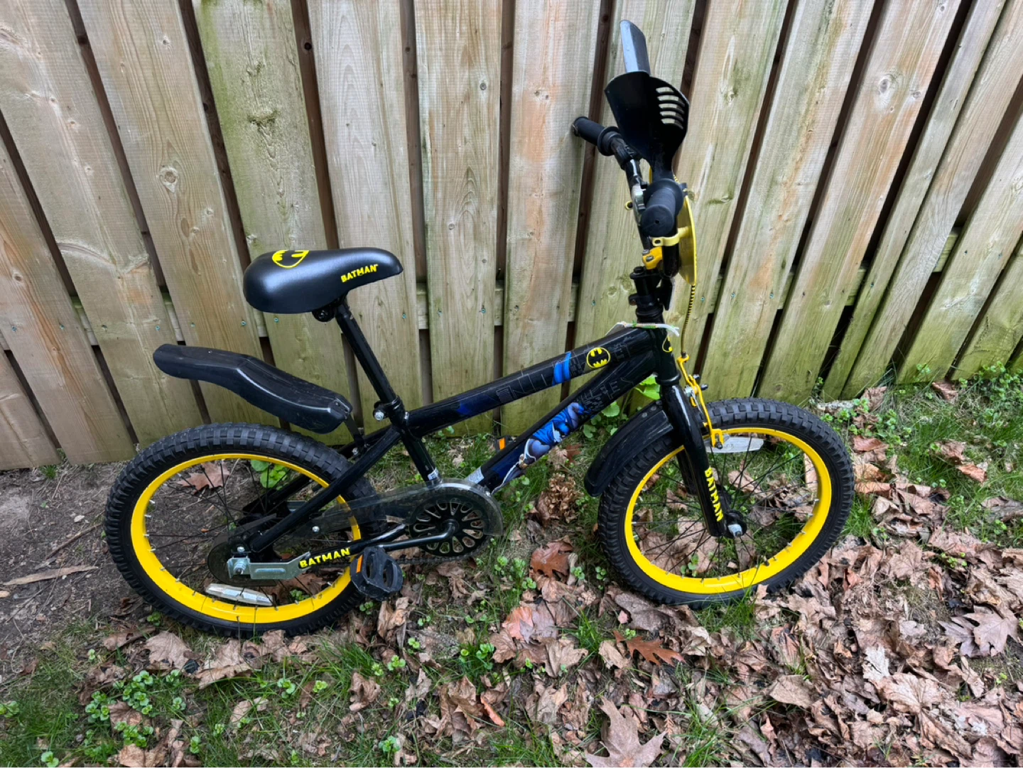Batman Kids Bike with Yellow Accents