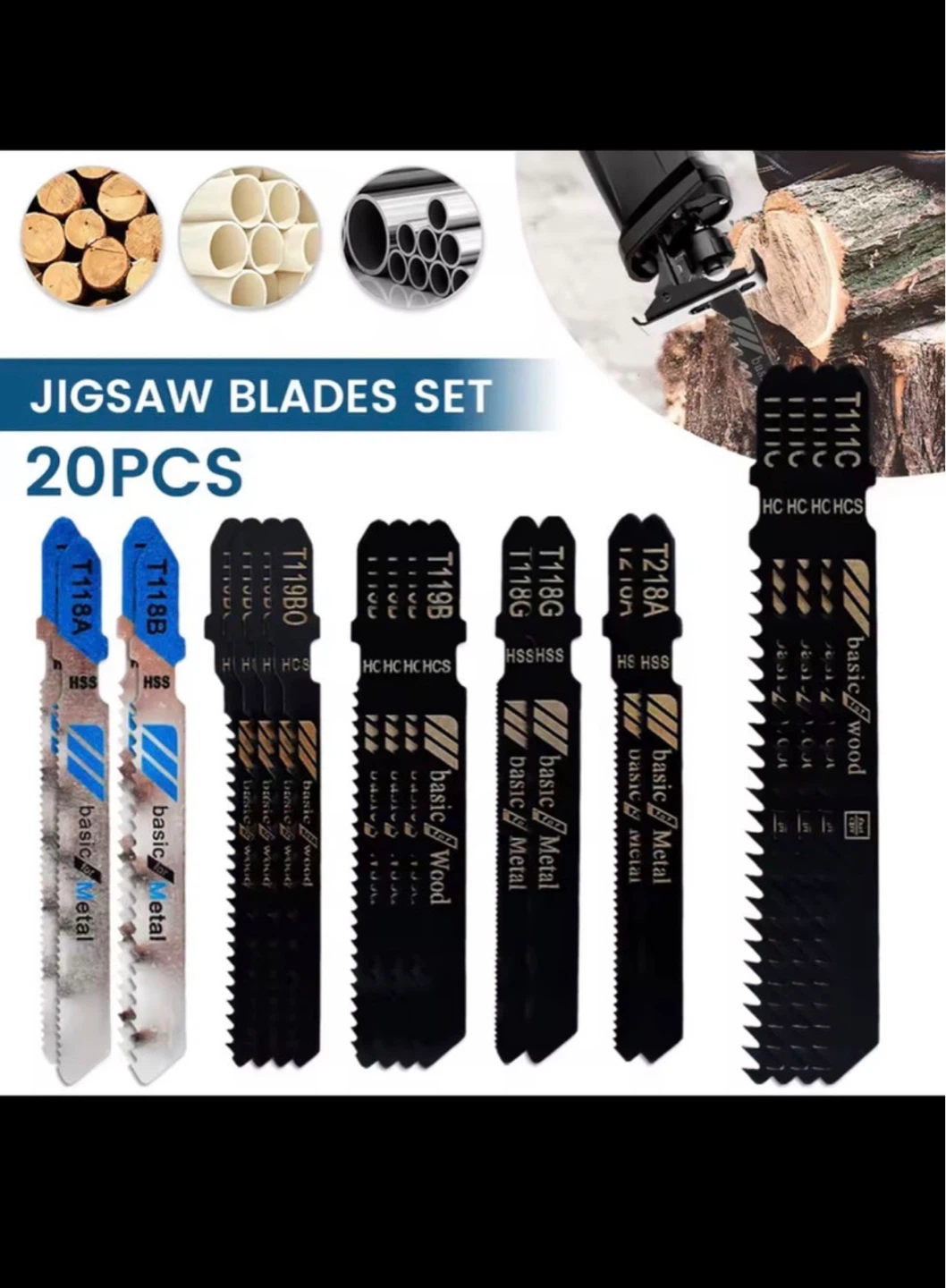 Jigsaw Blade Set - 20 Pieces