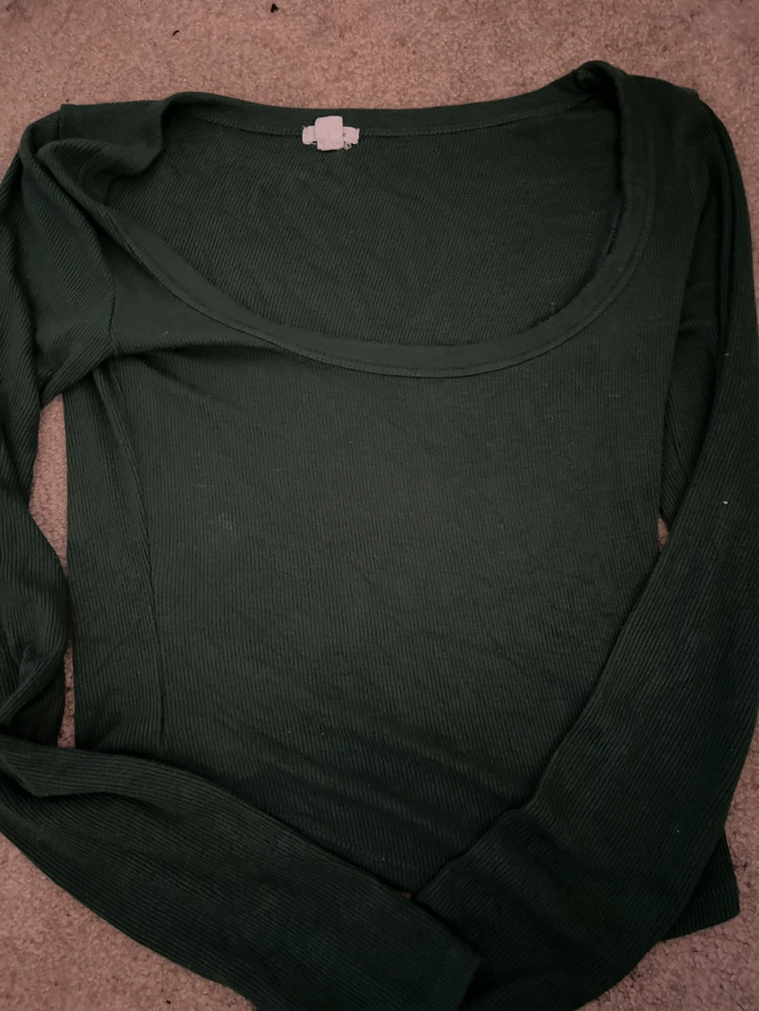 Green  Long Sleeve Top