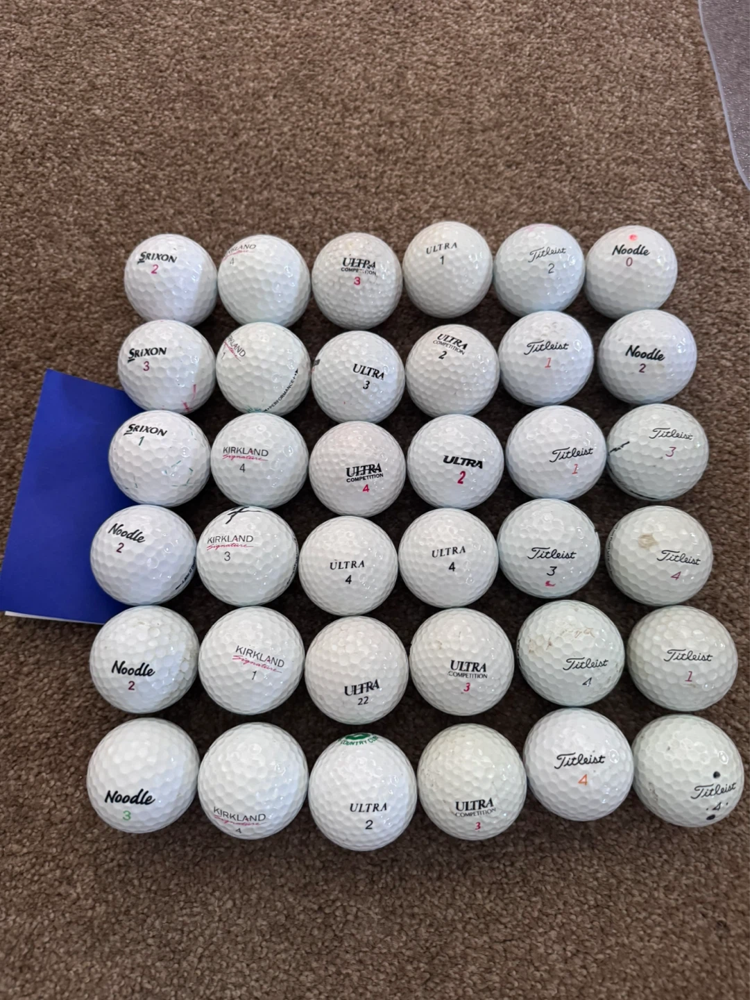 Mixed Golf Balls - Srixon, Titleist, Kirkland, Noodle, Ultra