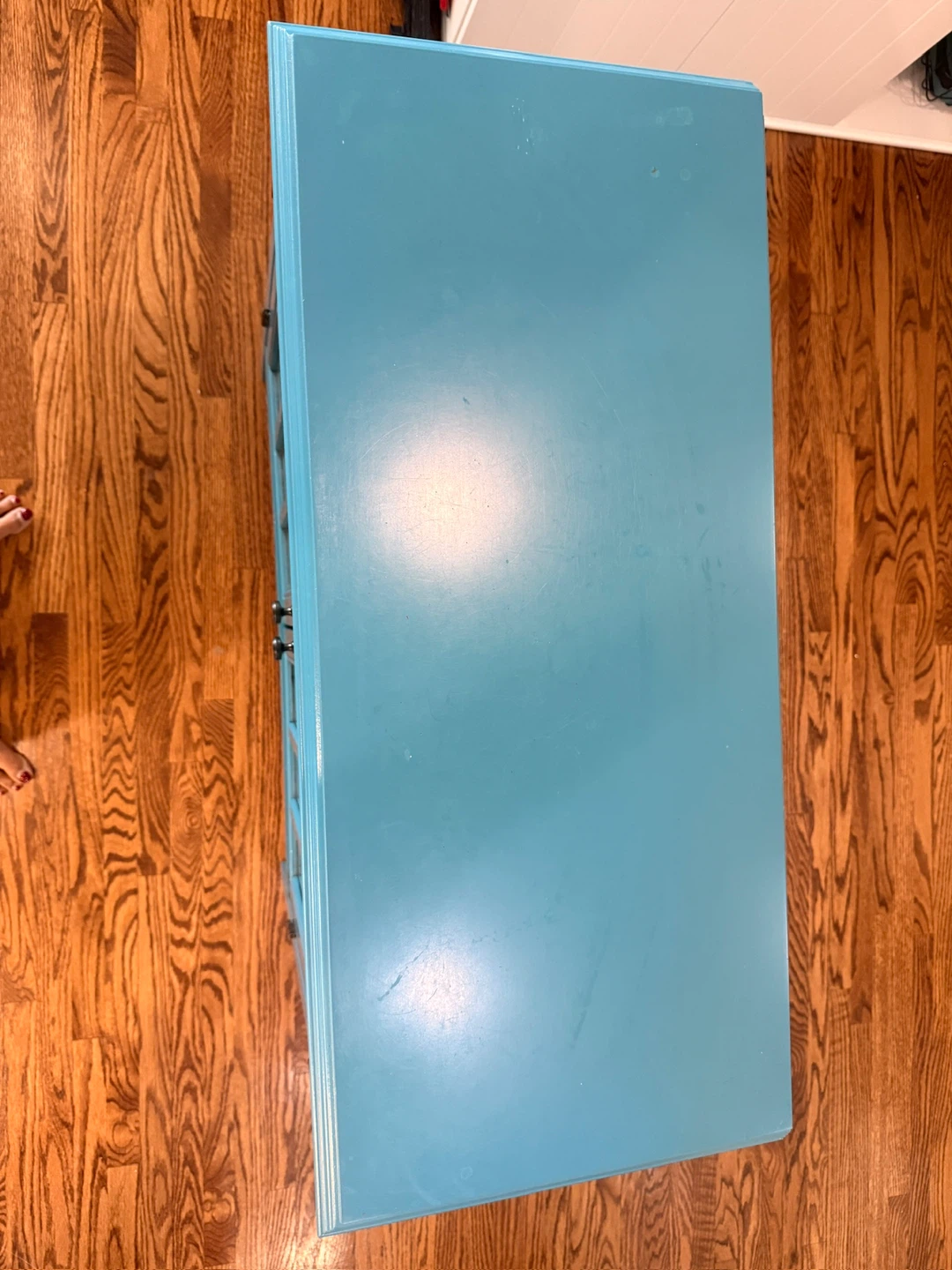 Turquoise Cabinet with Glass Doors - photo 4