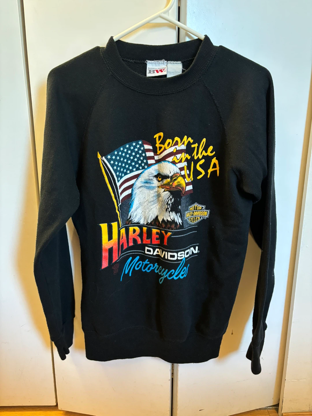 Harley Davidson Motorcycles "Born in the USA" Graphic Sweatshirt