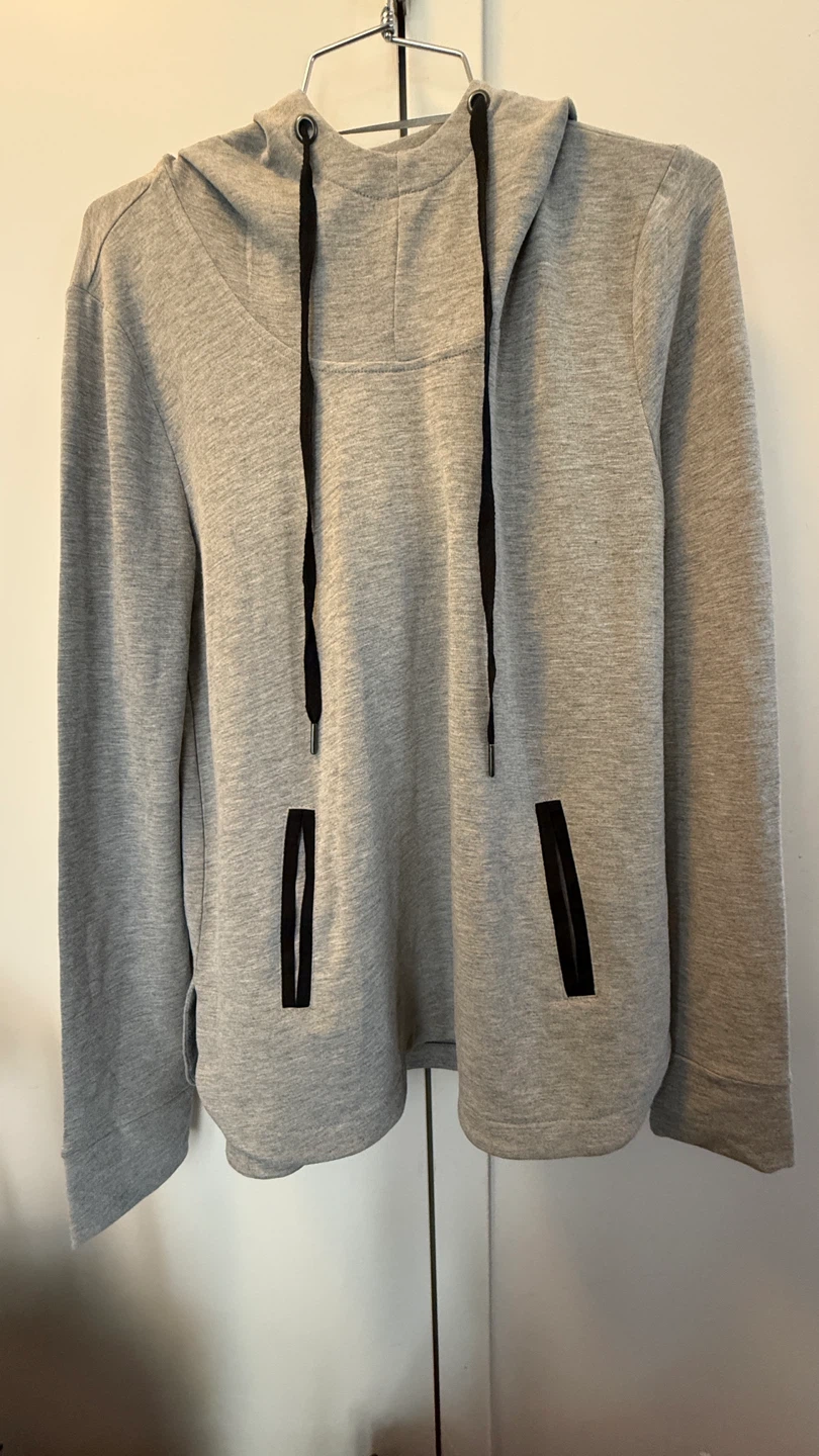 Grey Cotton Blend Hoodie by cafe & gauge