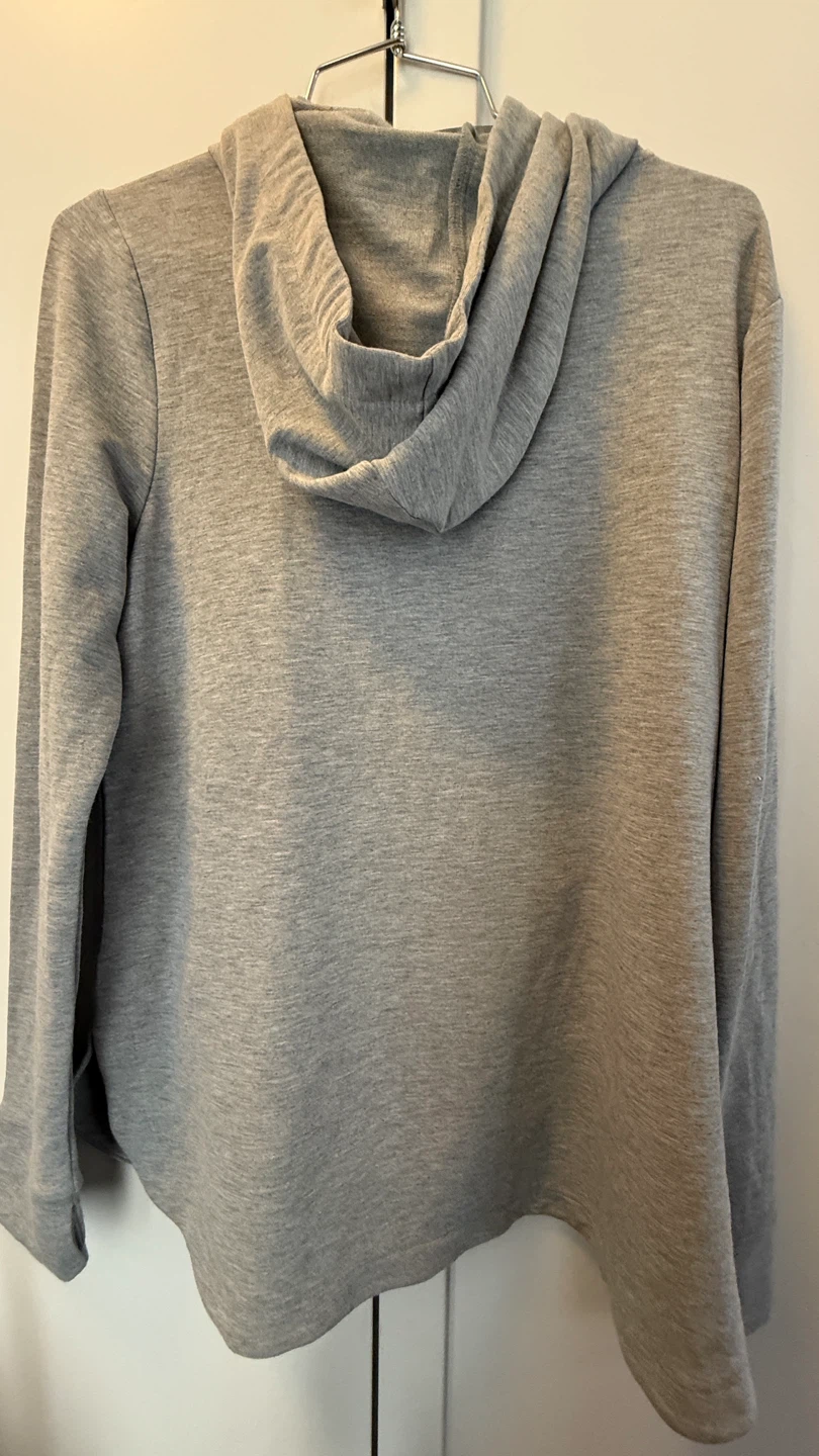 Grey Cotton Blend Hoodie by cafe & gauge - photo 3