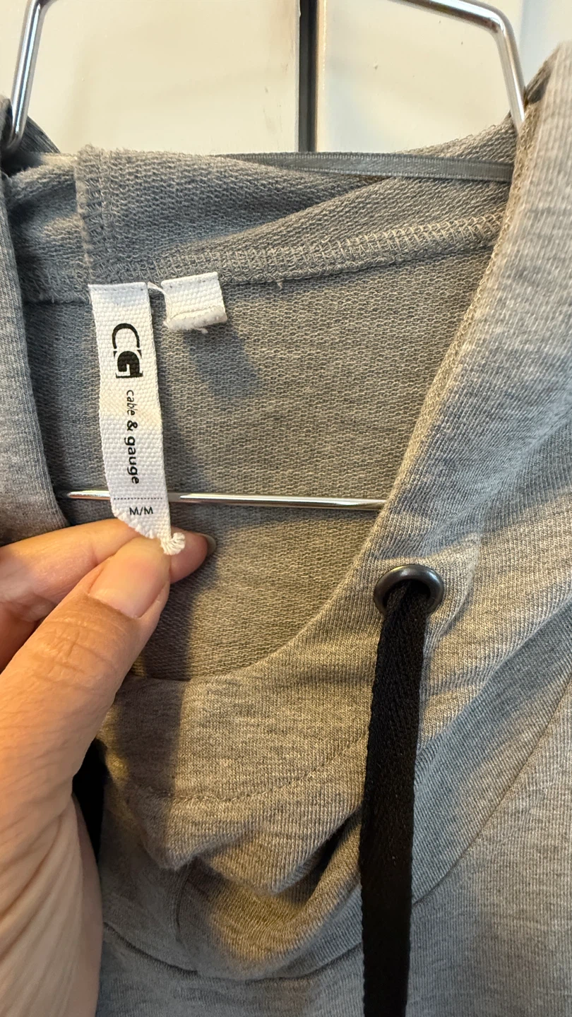 Grey Cotton Blend Hoodie by cafe & gauge - photo 2