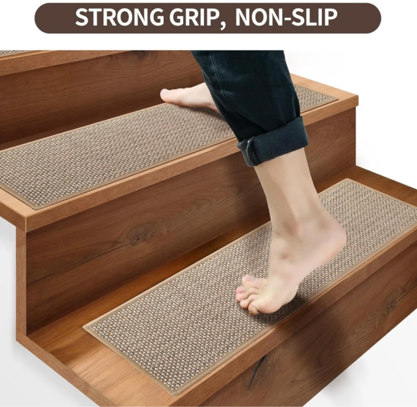 New BONACA Linen Carpet Stair Treads Non Slip 15pc - photo 3