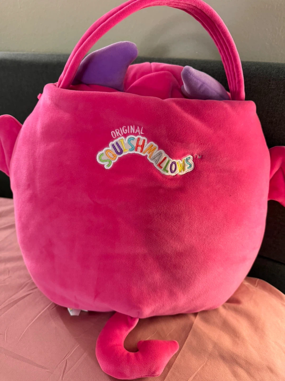 Squishmallows Pink Bat Halloween Treat Bucket - photo 3