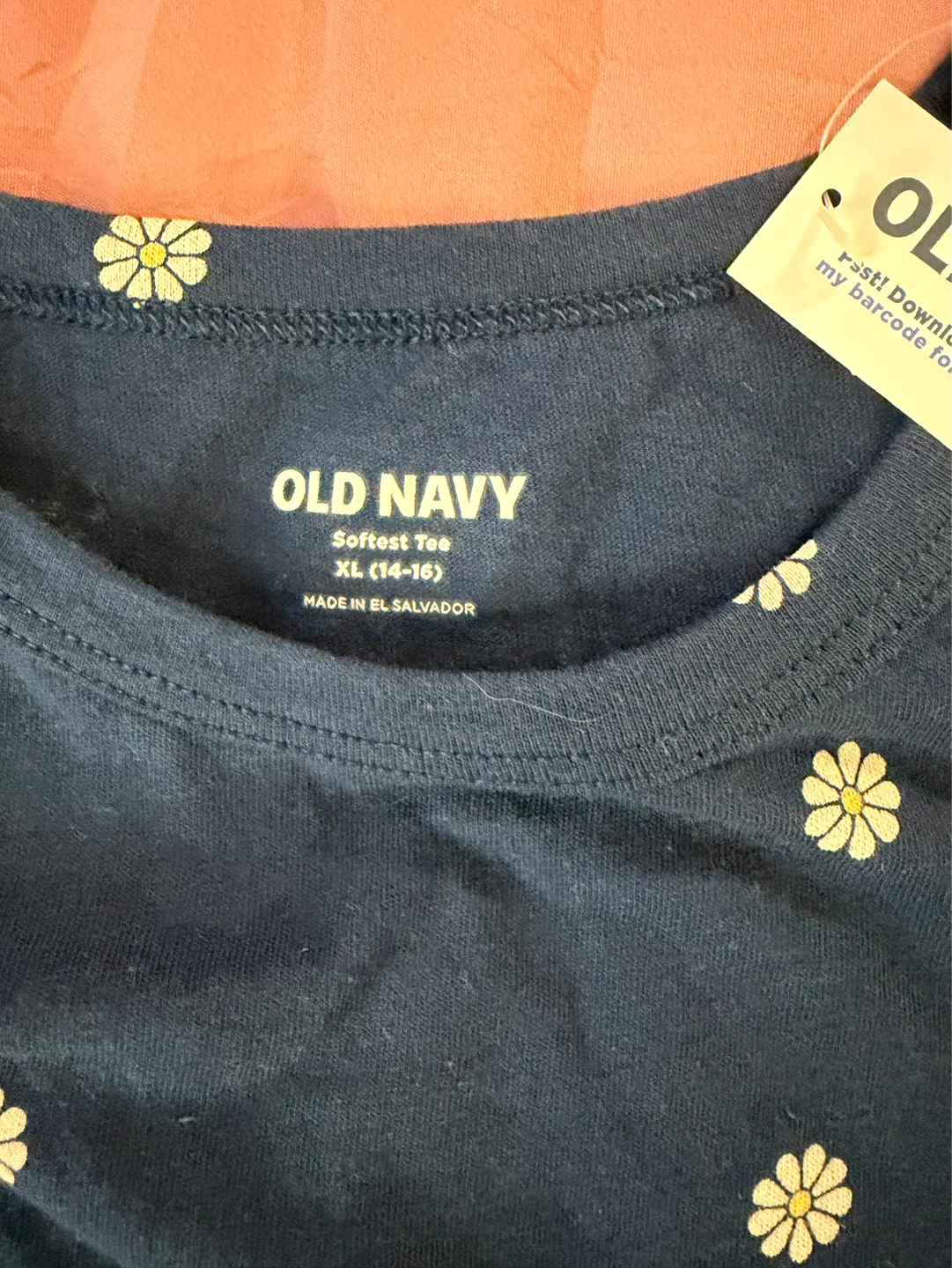 Old Navy Blue Daisy Print Softest Tee XL (14-16) - photo 2