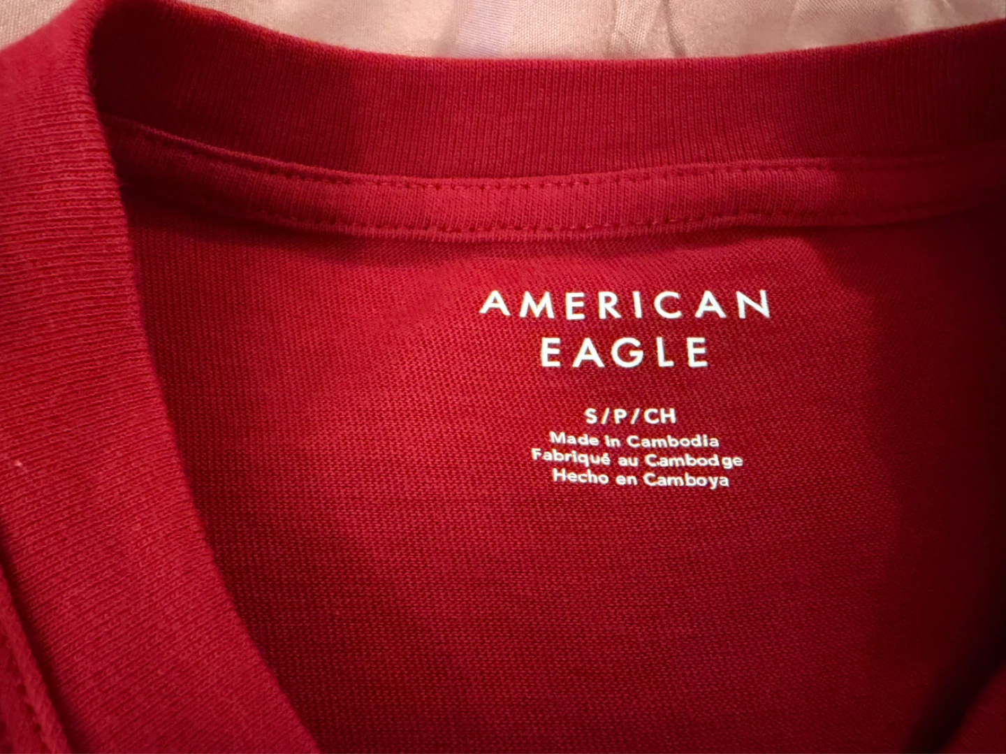 American Eagle Red Eyelet T-Shirt Size S/CH - photo 3