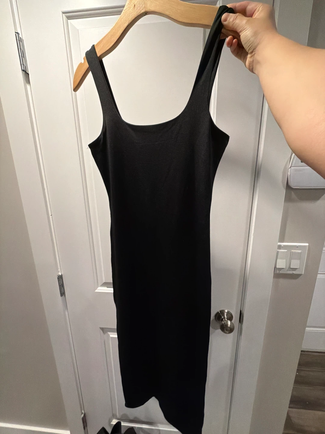 Black Ribbed Tank Dress