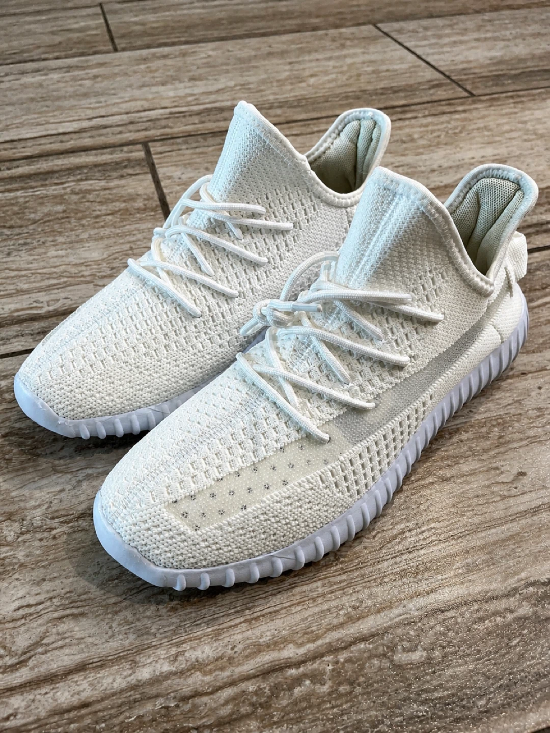 White Knit Sneakers