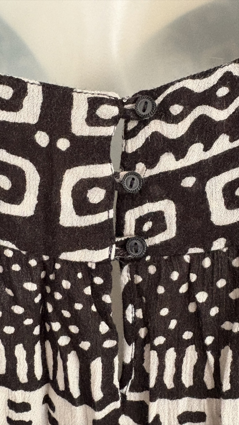 Ralph Lauren Maxi Dress - Black and White Tribal Print - photo 4