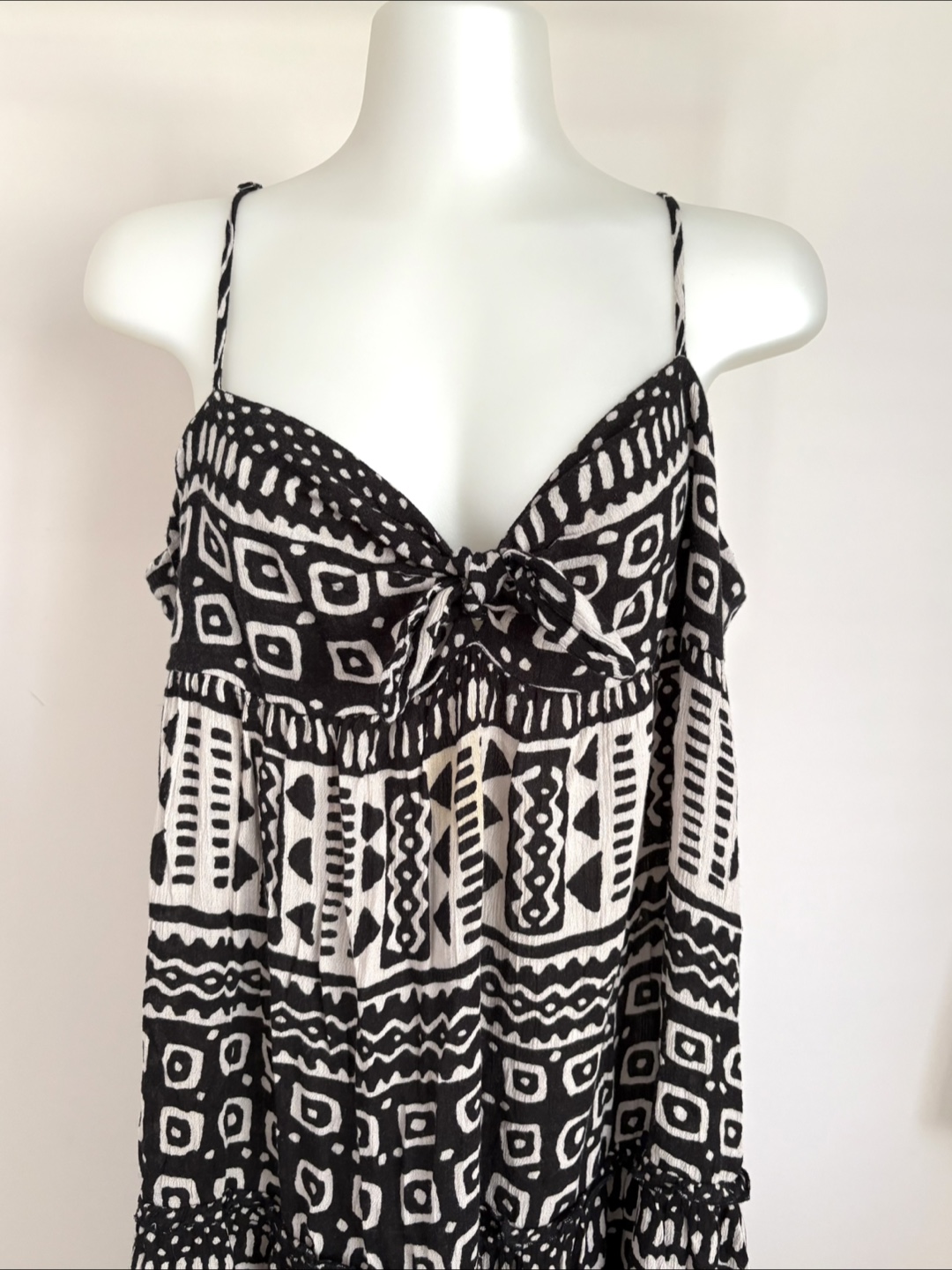 Ralph Lauren Maxi Dress - Black and White Tribal Print - photo 2