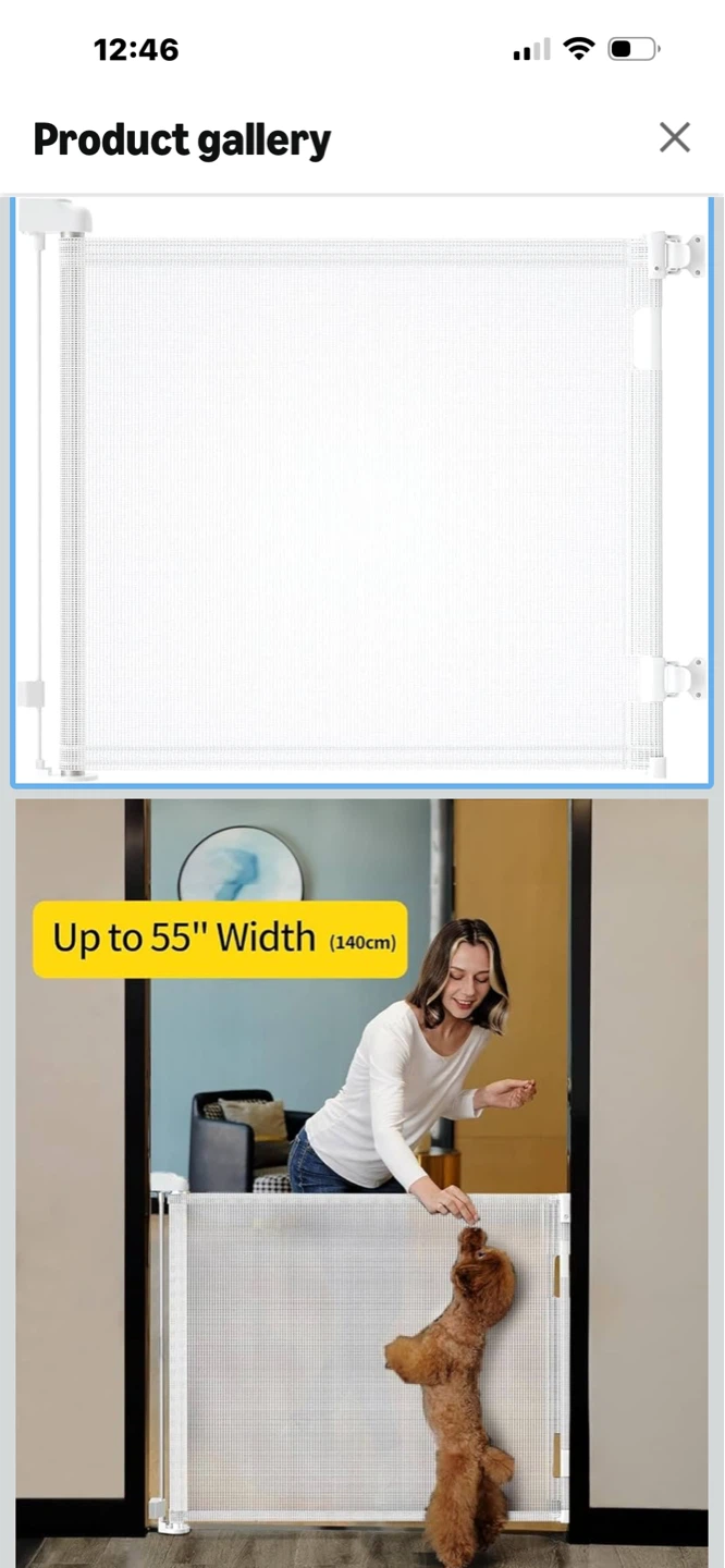 Retractable Safety Gate - White - photo 2