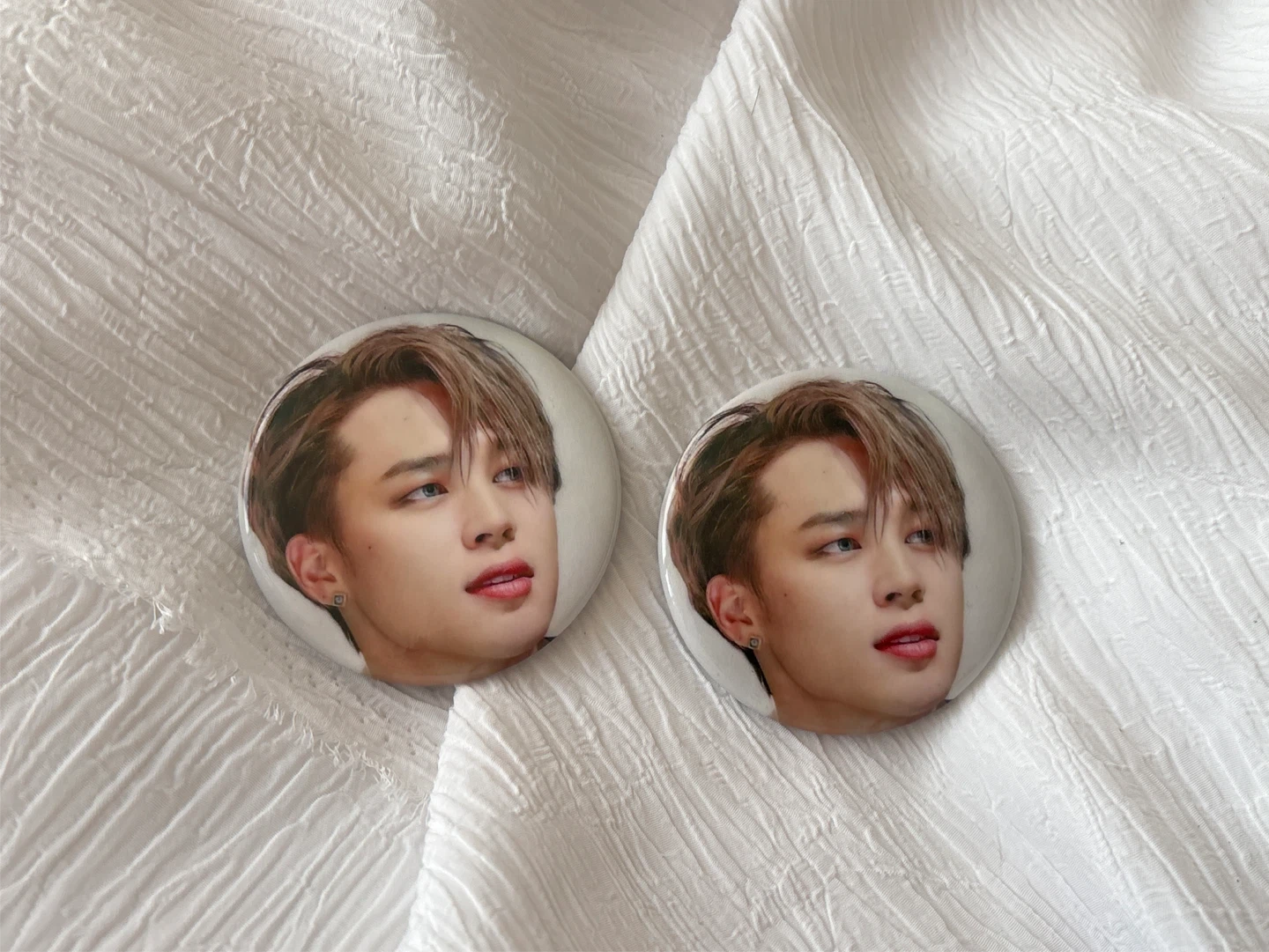 Jimin Photo Button Pins (Set of 2)