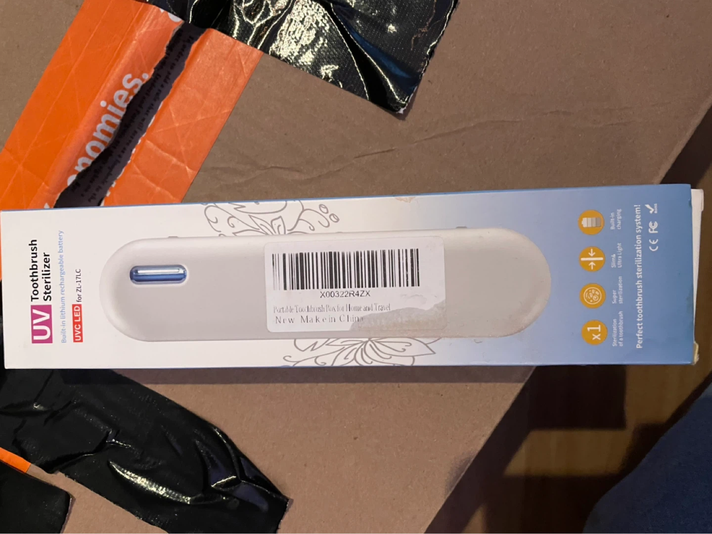 Unopened toothbrush cleaner