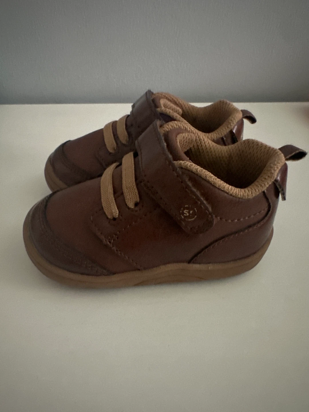 Stride Rite 360 Brown Leather Hook and Loop Shoes Toddler Size 5 - photo 3