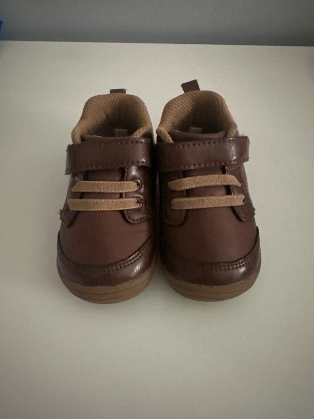 Stride Rite 360 Brown Leather Hook and Loop Shoes Toddler Size 5