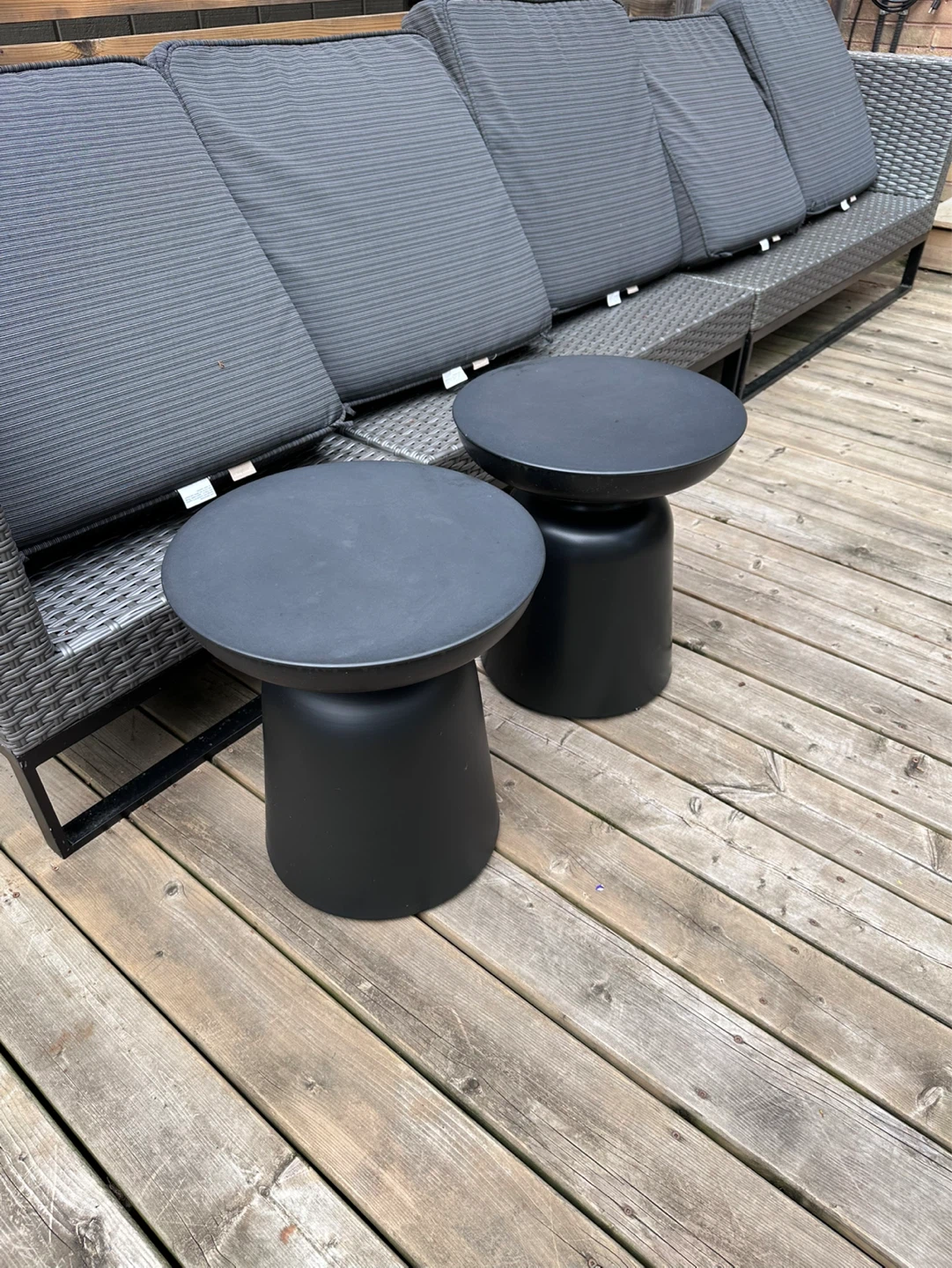 Set of 2 Black Accent Side Tables - photo 2