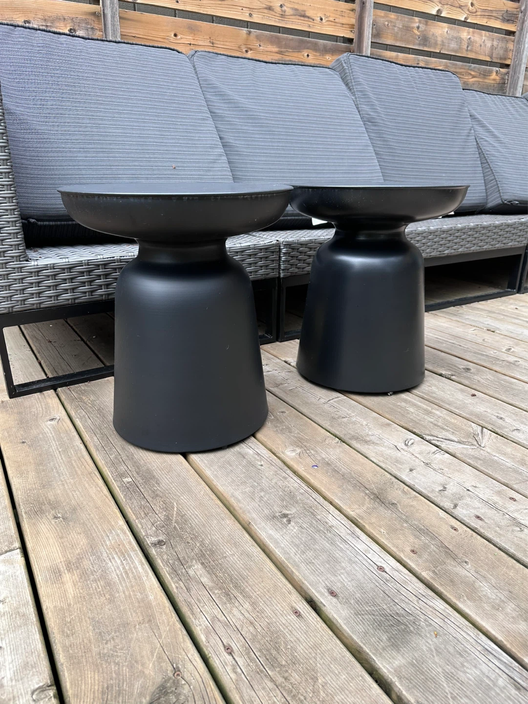 Set of 2 Black Accent Side Tables - photo 3