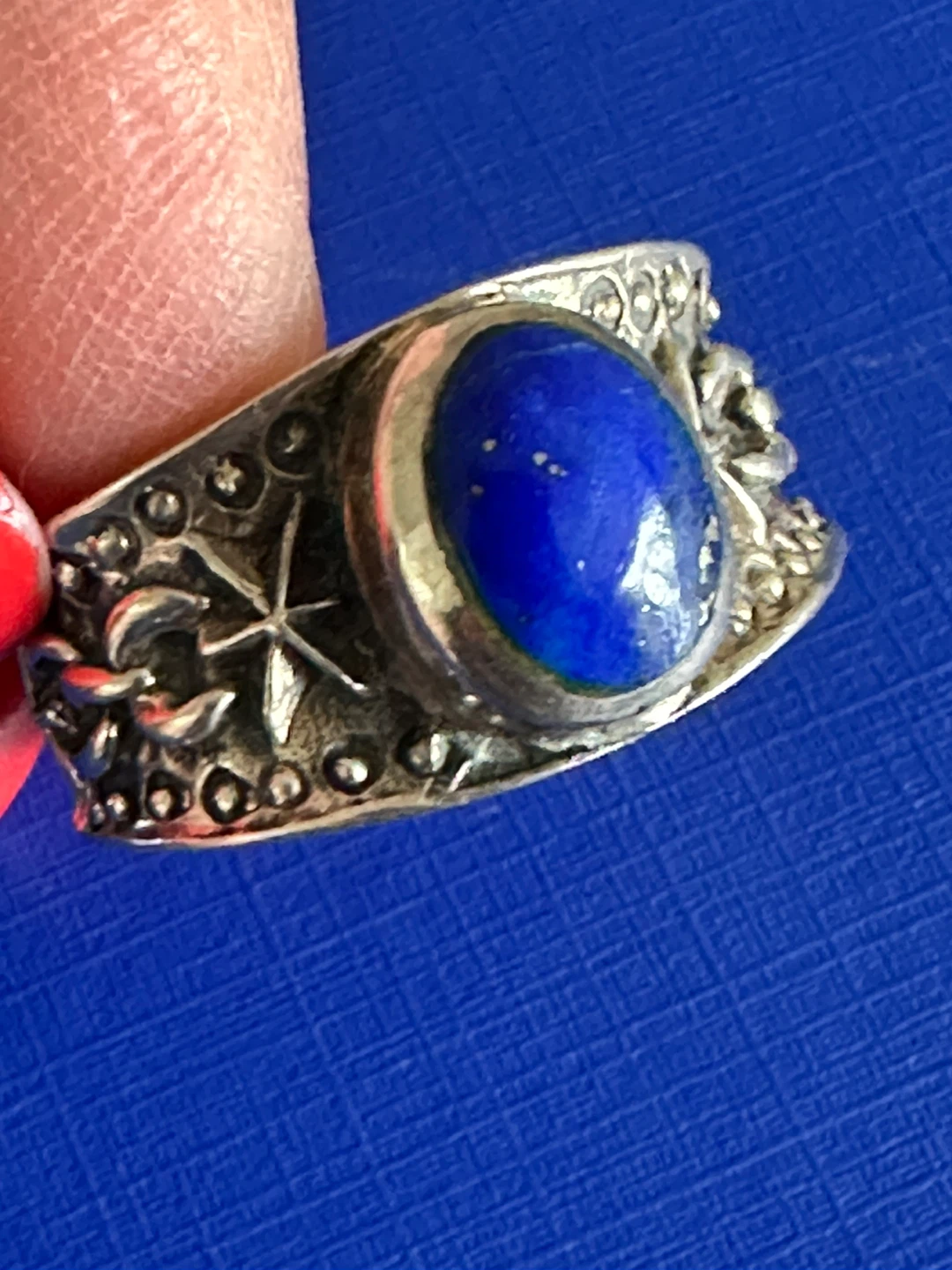 Sterling Silver Lapis Lazuli Ring Size8 - photo 3
