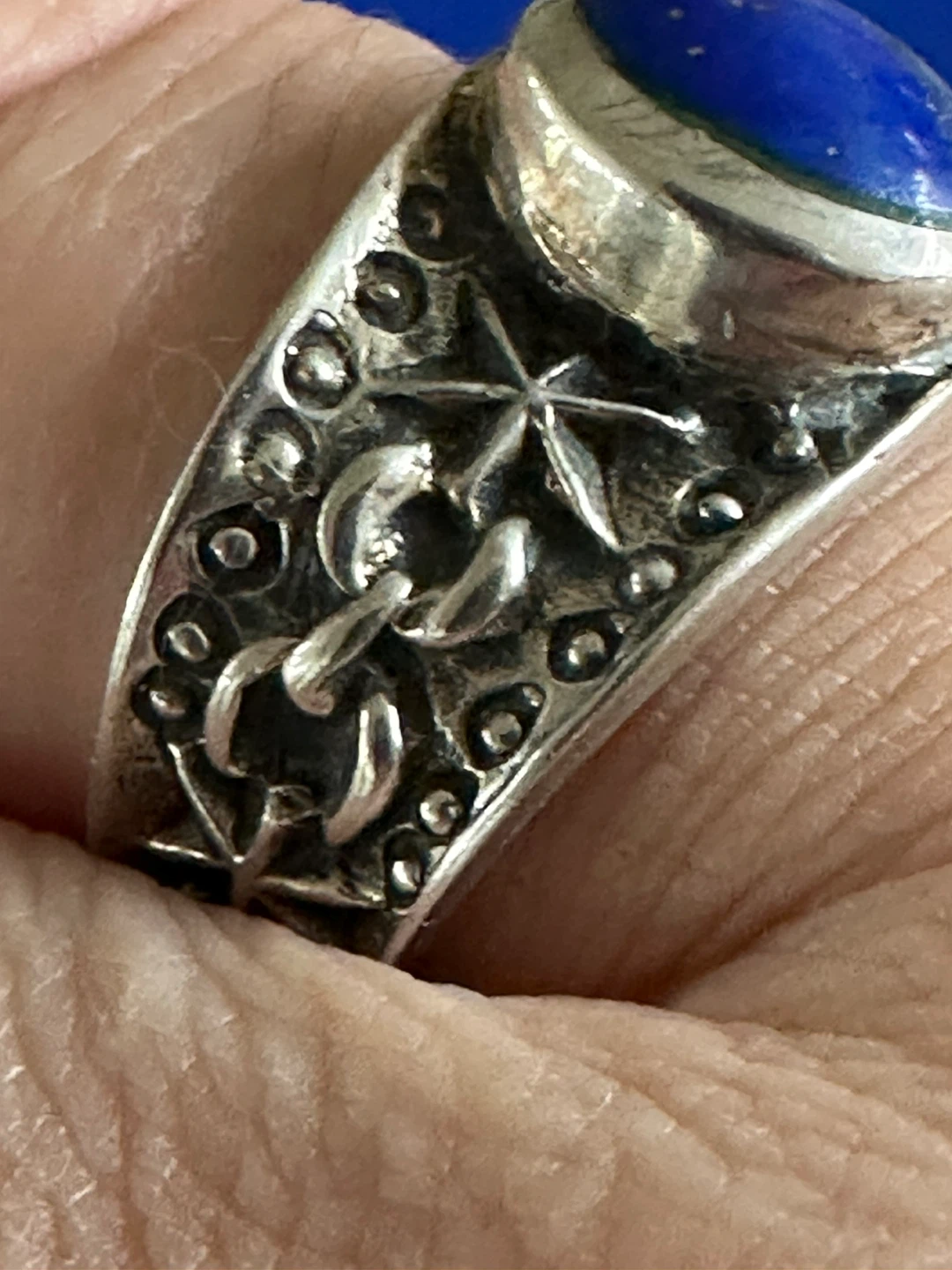 Sterling Silver Lapis Lazuli Ring Size8 - photo 4