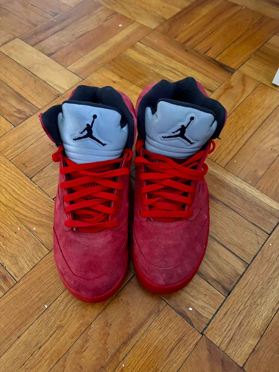 Air Jordan 5 Red Suede Men's Shoes