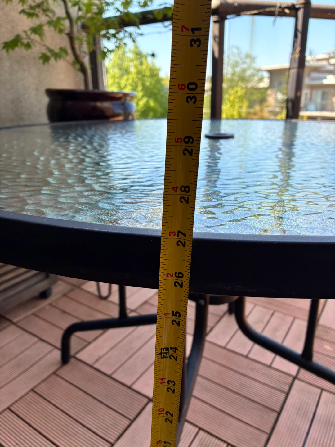 Patio Table - Glass Top Patio Table - photo 3