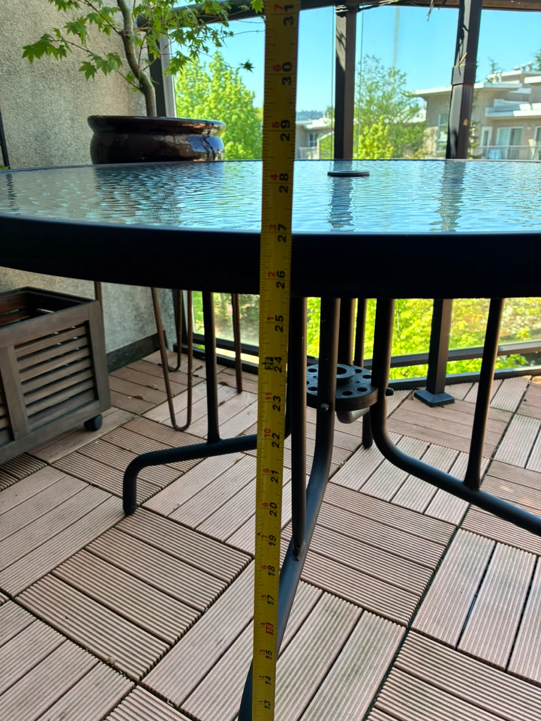 Patio Table - Glass Top Patio Table - photo 4