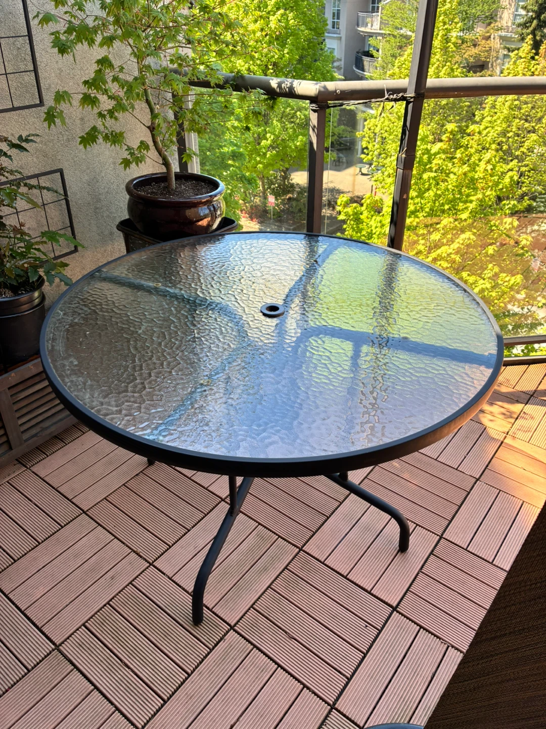 Patio Table - Glass Top Patio Table
