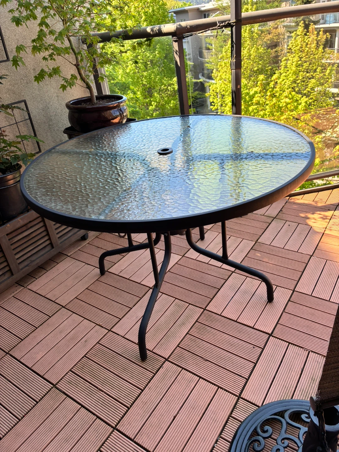 Patio Table - Glass Top Patio Table - photo 2